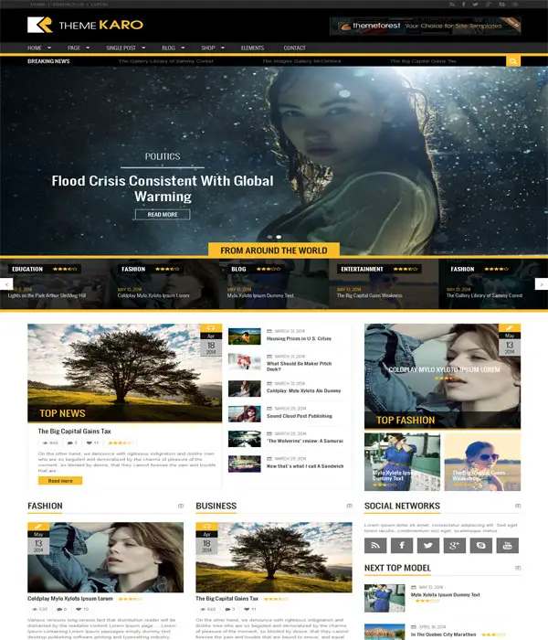 Karo - Bootstrap Magazine HTML5 Template