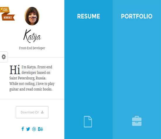 Katya - Responsive Creative CV HTML Template