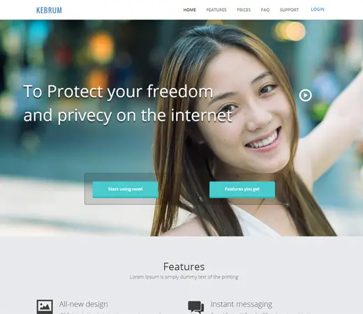 Kebrum-Free Product based Flat Bootstrap Responsive web template