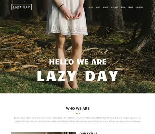 Lazyday - resume website templates