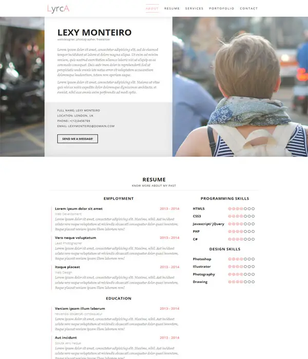 LyrcA -Bootstrap creative Portfolio Template 