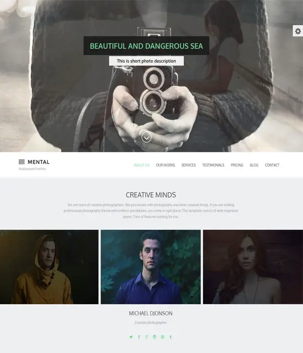 Mental -Responsive Premium Multipurpose Portfolio Template 