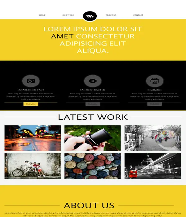 Me Free personal portfolio Website Template