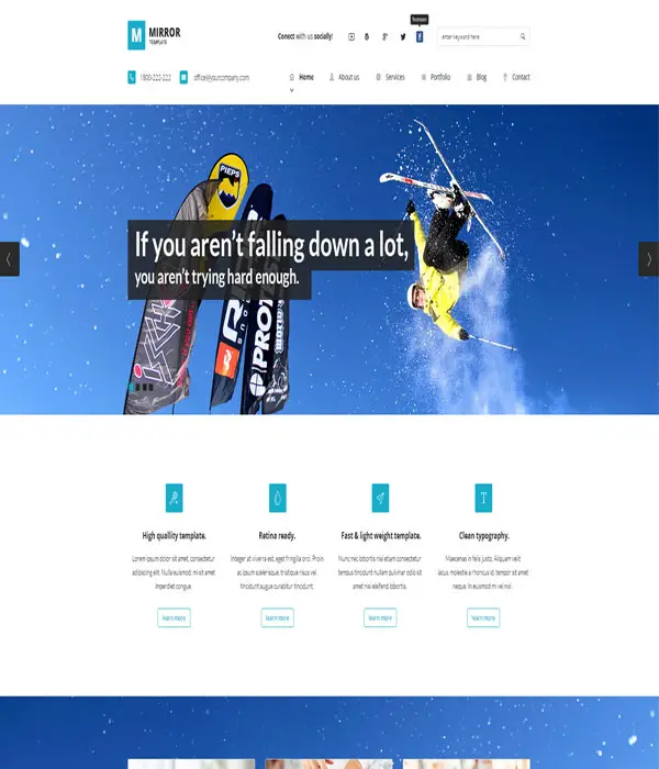 Mirror - Bootstrap Responsive HTML5 Business Kit