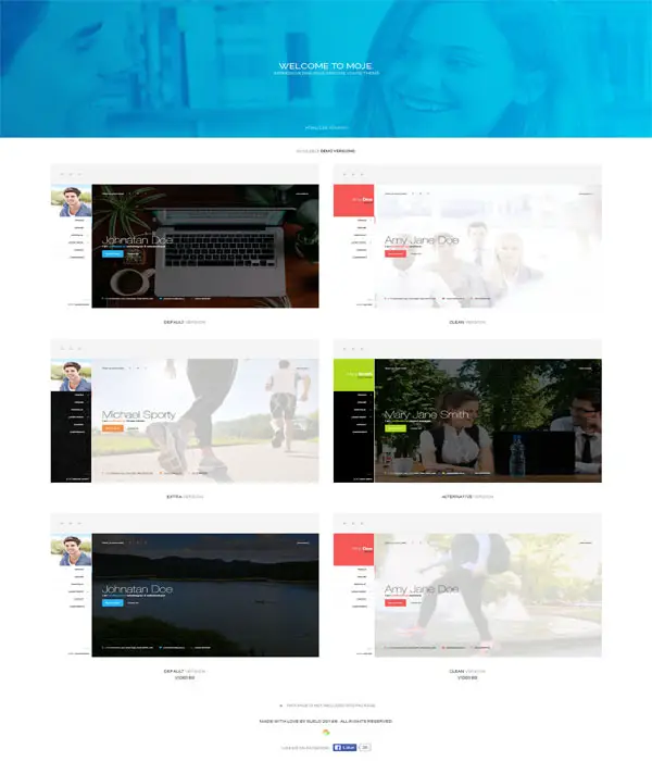 Moje - Responsive Bootstrap Personal Resume vCard HTML/CSS Theme