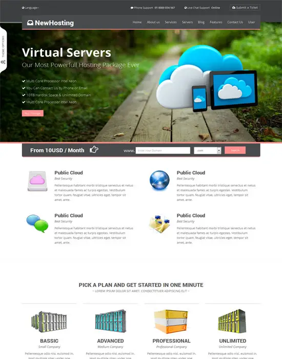 New Hosting - Responsive Hosting Css3-Html5 Web Theme