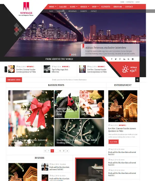 New Maxx - Bootstrap HTML5 Magazine Web Template