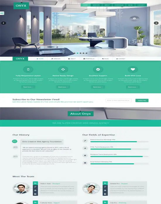 ONYX - One Page Creative HTML5 Website Template