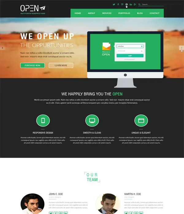 Open - Business and Corporate Responsive Bootstrap Template
