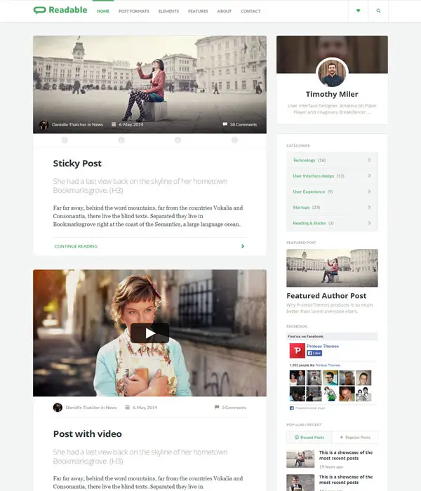 Readable - Bootstrap Blog Template Focused on Readability