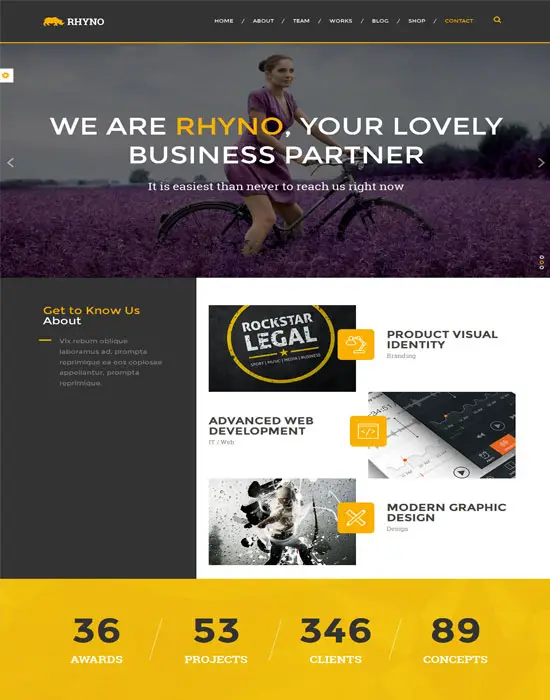 Rhyno | Creative HTML Website Theme