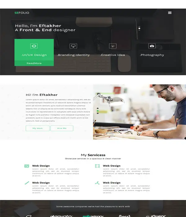 SeeFolio - free Personal Portfolio Bootstrap Template