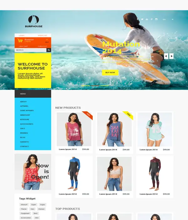 Surfhouse-Free E-commerce responsive html Template
