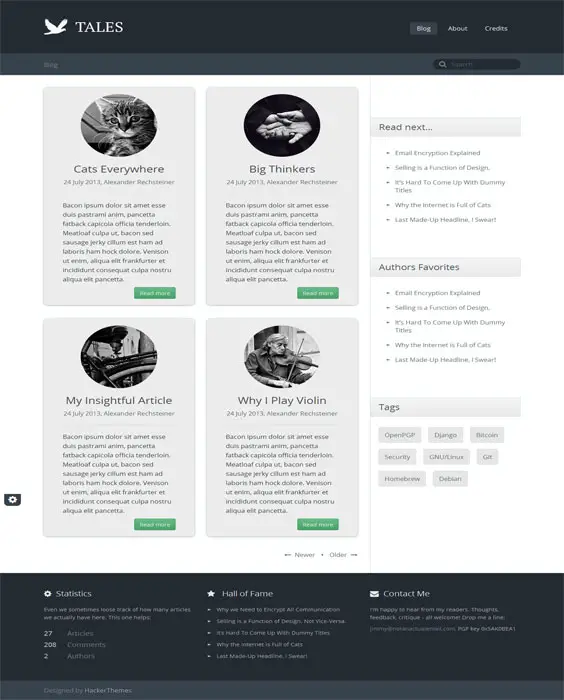 Tales -Bootstrap Responsive Blog Theme