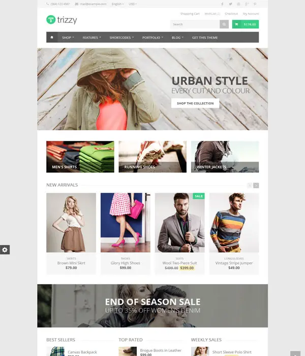 Trizzy -Bootstrap Multi-Purpose eCommerce HTML Template