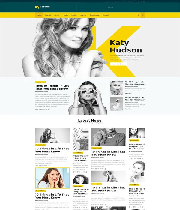 Vartha - Bootstrap HTML5 Magazine Template