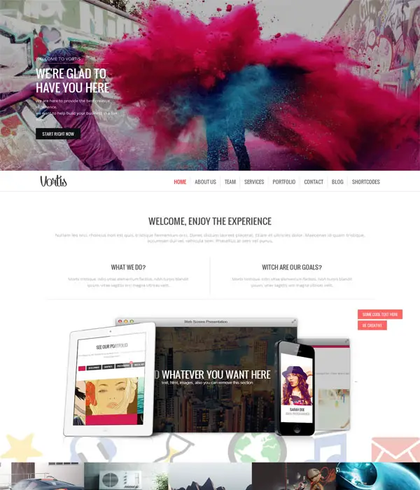 Vortis - Bootstrap Responsive One Page HTML5 Template
