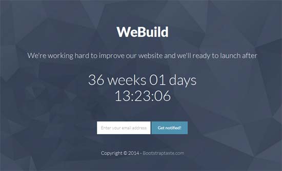 Webuild- Free coming soon Template