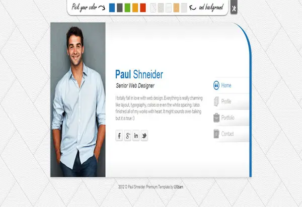 You - Personal vCard HTMl Template