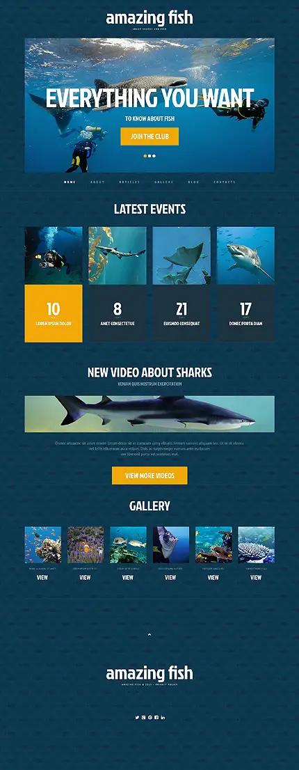 Amazing Fish Responsive WordPress Theme