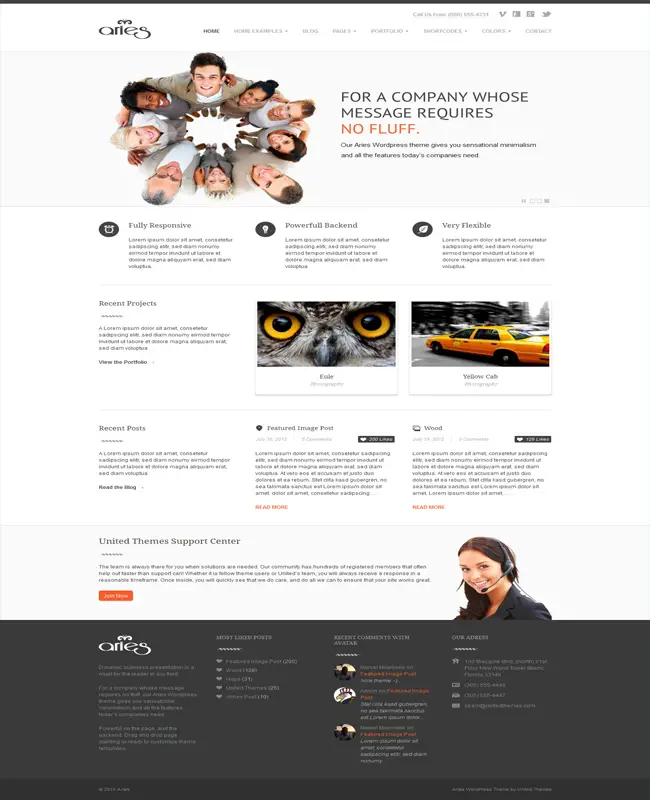 Aries - Responsive Business Page Builder WordPress Theme