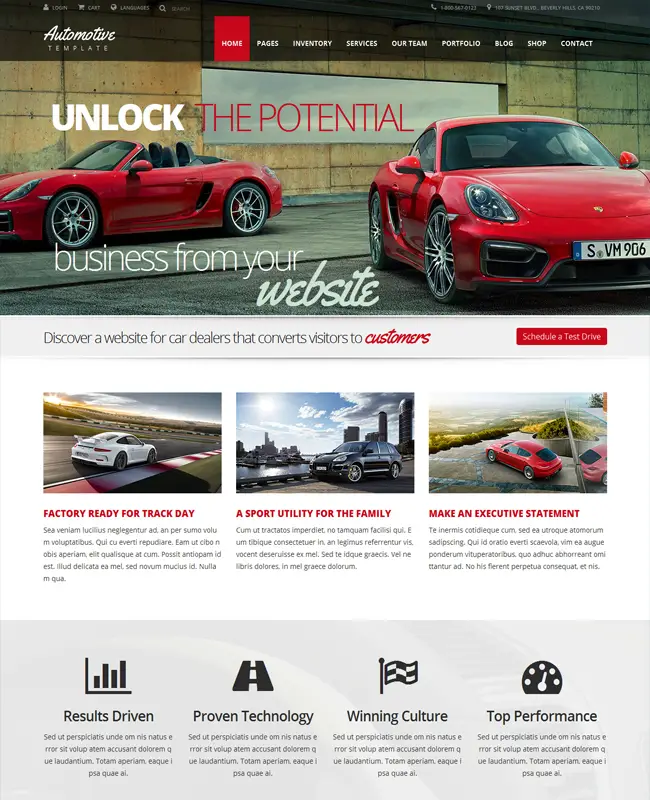 Automotive - Business Car Dealership WordPress Theme