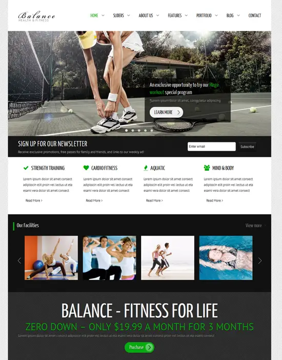 Balance - WordPress Gym Fitness Theme