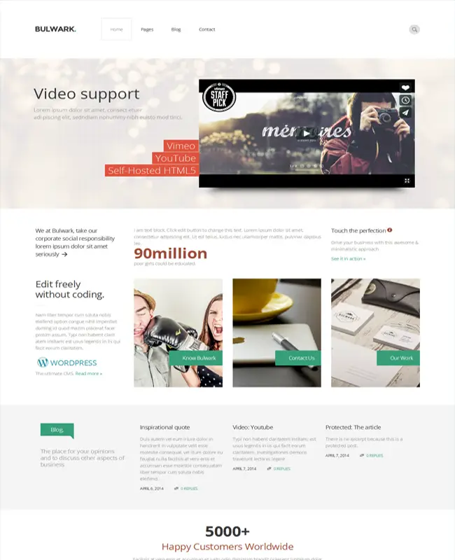 Bulwark - Bold and Minimal Business WordPress Theme