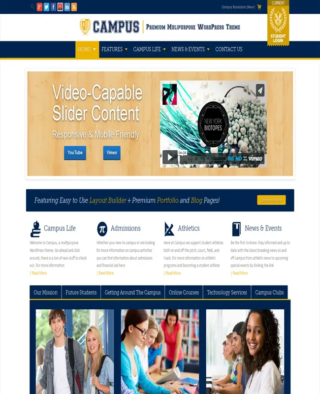Campus - Premium Campus Life Multipurpose WordPress Theme