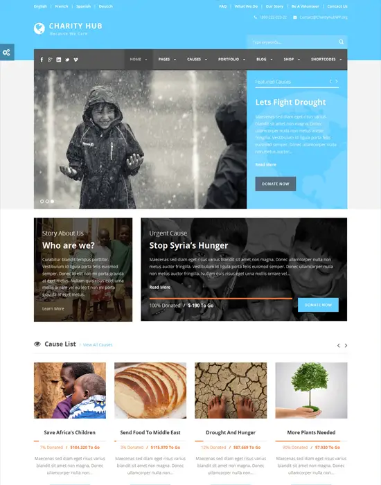 Charity Hub - Charity / Nonprofit / Fundraising WP Theme
