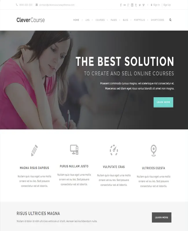 Clever Course - Advanced Learning Management System Theme