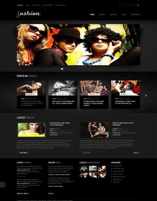 Creative Fashion - Responsive WordPress Theme