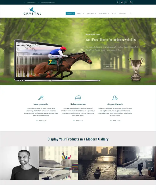Crystal - Responsive Corporate Business WordPress Theme