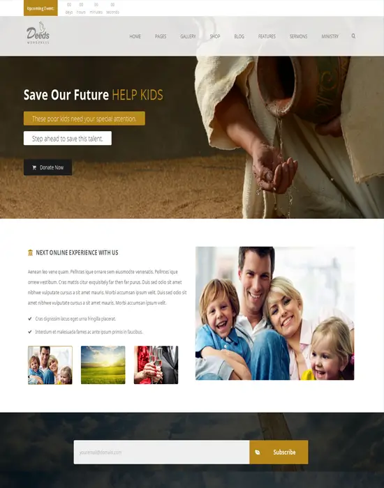 Deeds- Best Nonprofit Church Organization WordPress Theme