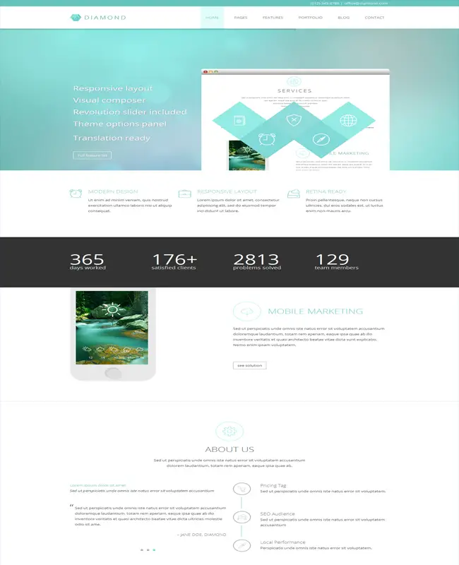 Diamond - Responsive Creative Business Corporate Theme