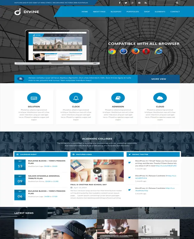 Divine - WordPress Professional Business Responsive Theme
