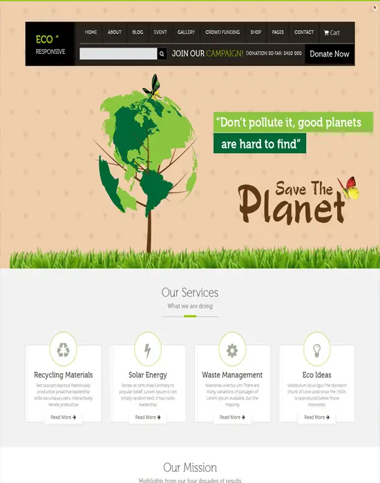 ECO-Wordpress Responsive Environment Theme