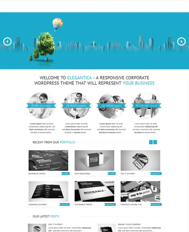 Elegantica - Responsive Minimal Business WordPress Theme