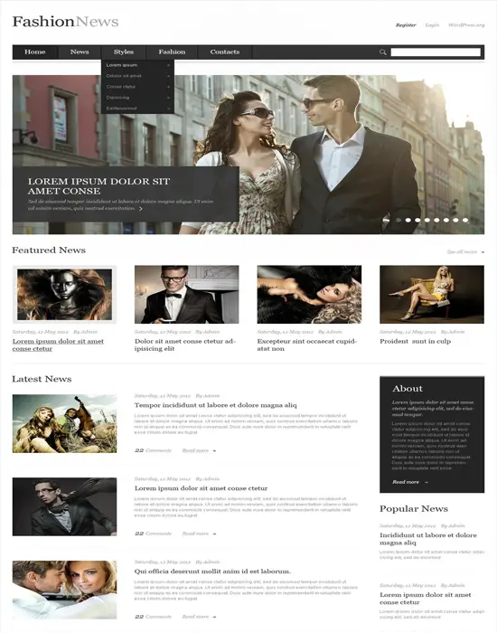 Fashion News - WordPress Fashion Responsive Theme