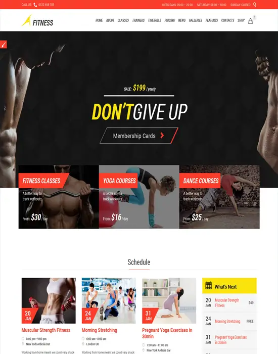 Fitness Sport-WordPress Gym Responsive Theme