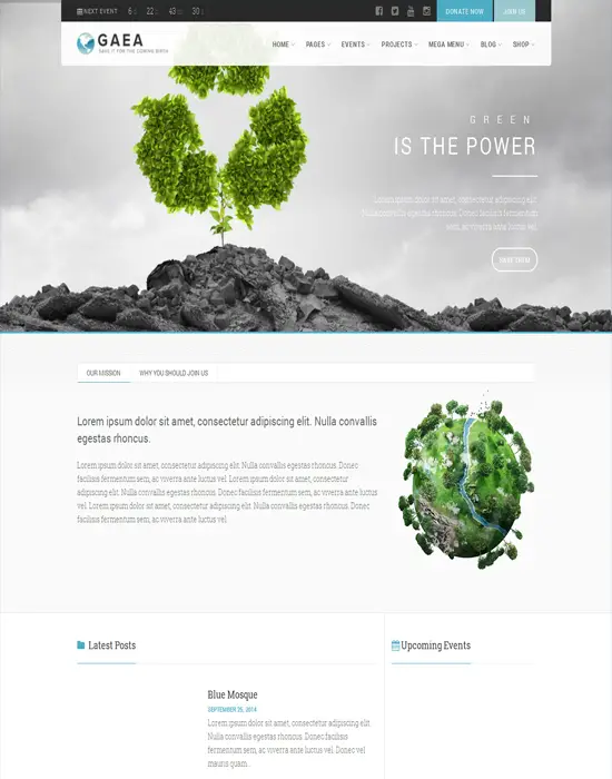 Gaea - Environmental Non-profit WordPress Theme