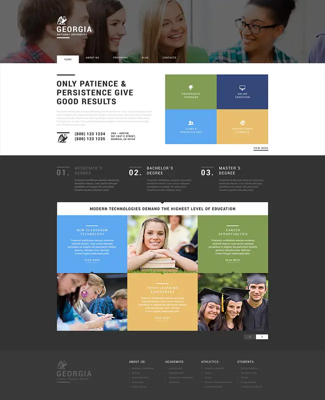 Georgia - National University WordPress Theme