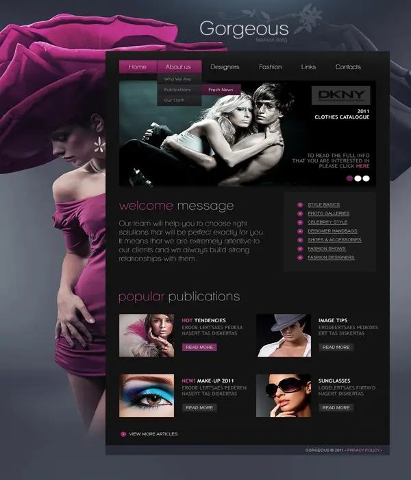 Gorgeous - Fashion Stylish WordPress Theme