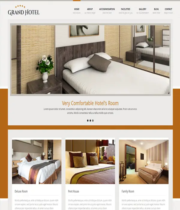 Grand Hotel - Resorts Business Responsive WordPress Theme