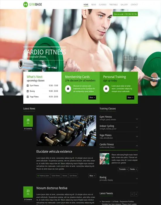GymBase - WordPress Responsive Gym Fitness Theme