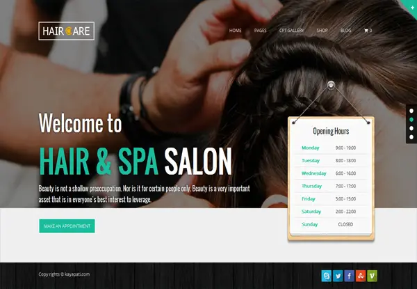 Hair Care - WordPress Creative Multi-Purpose Theme