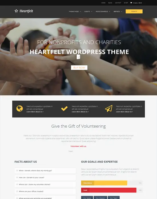 Heartfelt-Humanitarian Responsive WordPress Website Theme