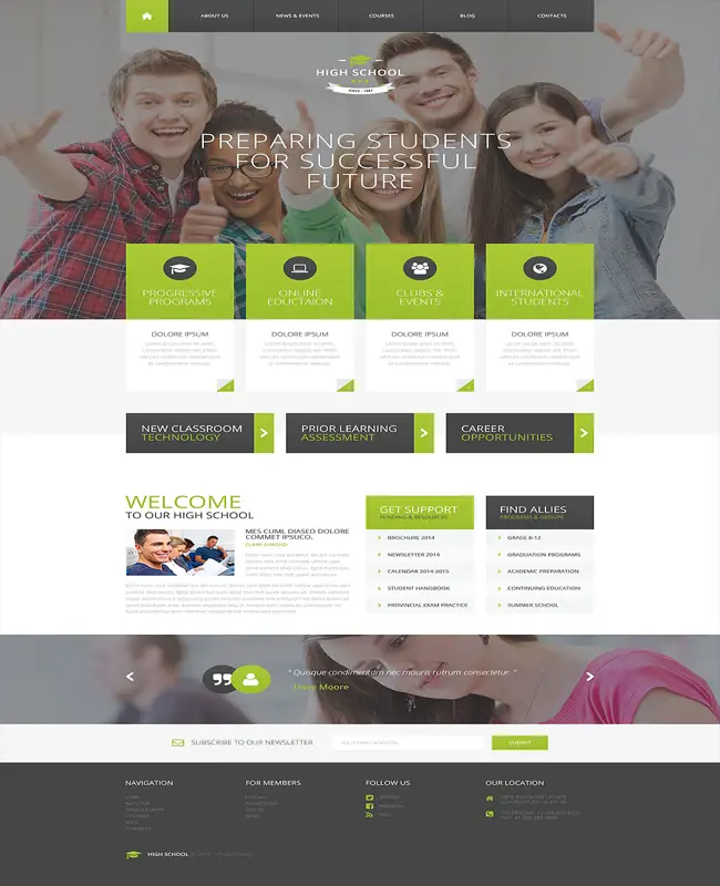 High School - School Promotion Modern WordPress Theme