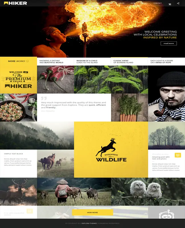 Hiker - Responsive WordPress Crystal Photography Theme