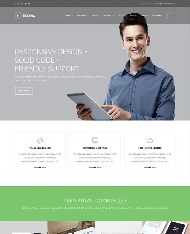 Hookie - WordPress Agency, Business & Corporate Responsive Theme